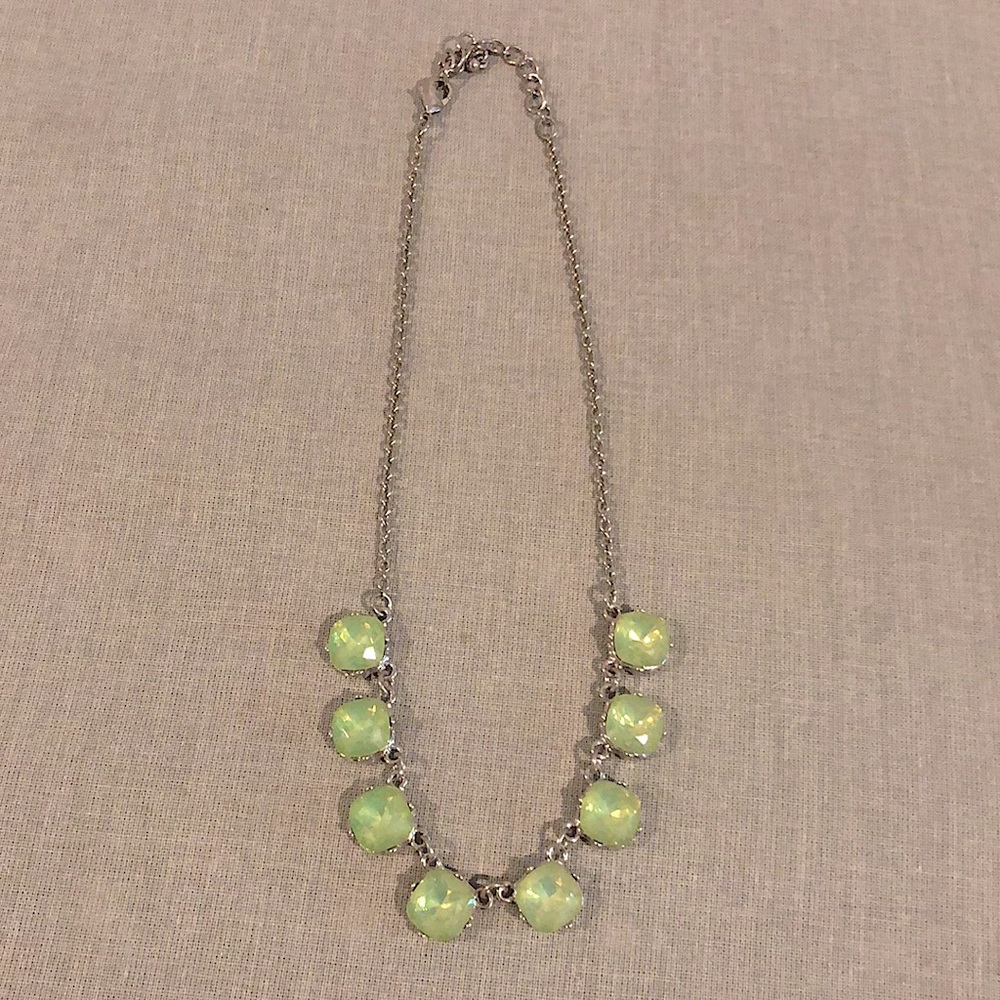 Super pretty aqua + silver bubble necklace